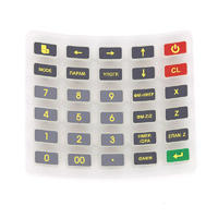 Custom printed silicone keypad with conductive material